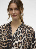 Oversize πουκάμισο με print Vero Moda 10315150 - Leopard - thefashionproject.gr - VERO MODA
