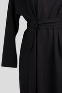 Noobass - Oversized Long Sleeve Dress Belted - Black