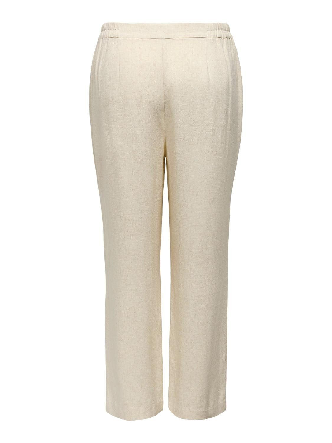 Παντελόνα λινή ψηλόμεση plus size CARMAKOMA 15319370 - Ζαχαρί - thefashionproject.gr - CARMAKOMA