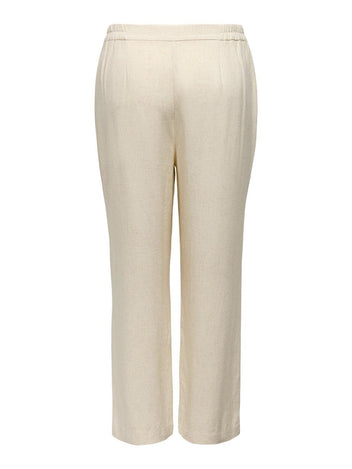 Παντελόνα λινή ψηλόμεση plus size CARMAKOMA 15319370 - Ζαχαρί - thefashionproject.gr - CARMAKOMA