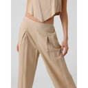 Παντελόνα με λινό Vero Moda 10282493 - Κάμελ - thefashionproject.gr - VERO MODA