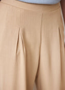 Παντελόνα με λινό Vero Moda 10282493 - Κάμελ - thefashionproject.gr - VERO MODA