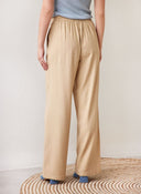 Παντελόνα με λινό Vero Moda 10282493 - Κάμελ - thefashionproject.gr - VERO MODA
