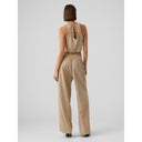 Παντελόνα με λινό Vero Moda 10282493 - Κάμελ - thefashionproject.gr - VERO MODA