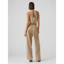 Παντελόνα με λινό Vero Moda 10282493 - Κάμελ - thefashionproject.gr - VERO MODA