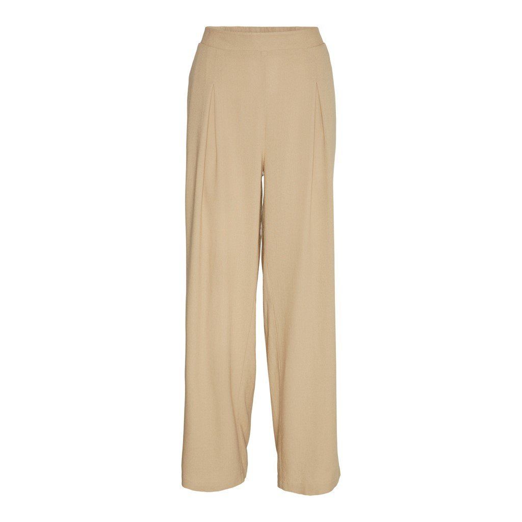 Παντελόνα με λινό Vero Moda 10282493 - Κάμελ - thefashionproject.gr - VERO MODA