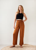 Παντελόνα σατέν με print στη μέση - Ταμπά - thefashionproject.gr - The Fashion Project