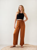 Παντελόνα σατέν με print στη μέση - Ταμπά - thefashionproject.gr - The Fashion Project