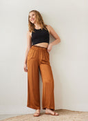 Παντελόνα σατέν με print στη μέση - Ταμπά - thefashionproject.gr - The Fashion Project