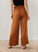 Παντελόνα σατέν με print στη μέση - Ταμπά - thefashionproject.gr - The Fashion Project