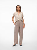 Παντελόνα wide leg Vero Moda 10290473 - Άμμου - thefashionproject.gr - VERO MODA