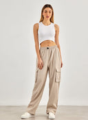 Παντελόνι cargo ONLY 15301004 - Μπεζ - thefashionproject.gr - ONLY