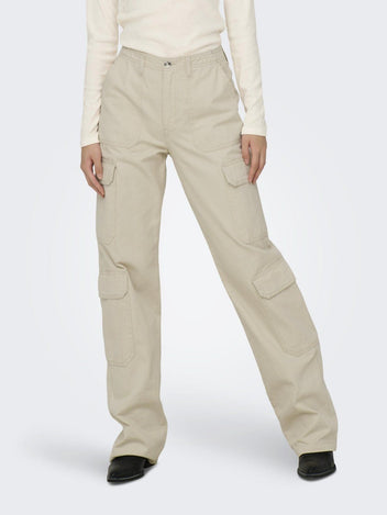 Παντελόνι cargo Only 15311291 - Μπεζ - thefashionproject.gr - ONLY