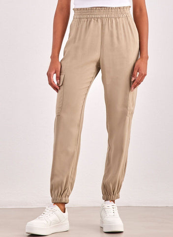 Παντελόνι cargo υφασμάτινο ONLY 15245364 - Άμμου - thefashionproject.gr - ONLY