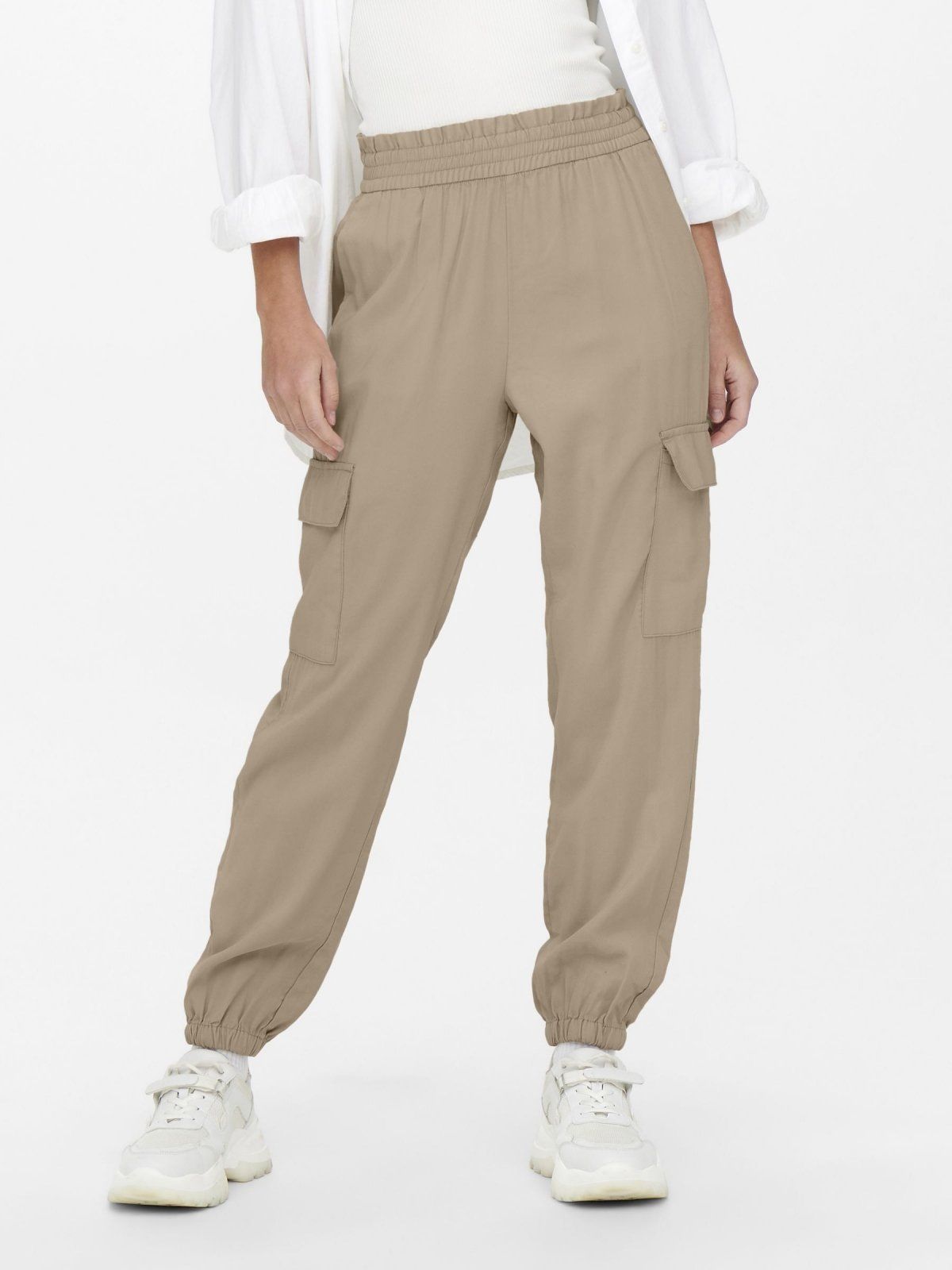 Παντελόνι cargo υφασμάτινο ONLY 15245364 - Άμμου - thefashionproject.gr - ONLY