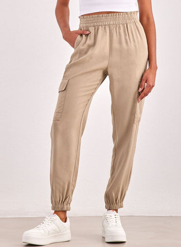 Παντελόνι cargo υφασμάτινο ONLY 15245364 - Άμμου - thefashionproject.gr - ONLY