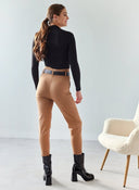 Παντελόνι chino με άνοιγμα - Κάμελ - thefashionproject.gr - The Fashion Project
