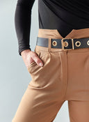 Παντελόνι chino με άνοιγμα - Κάμελ - thefashionproject.gr - The Fashion Project