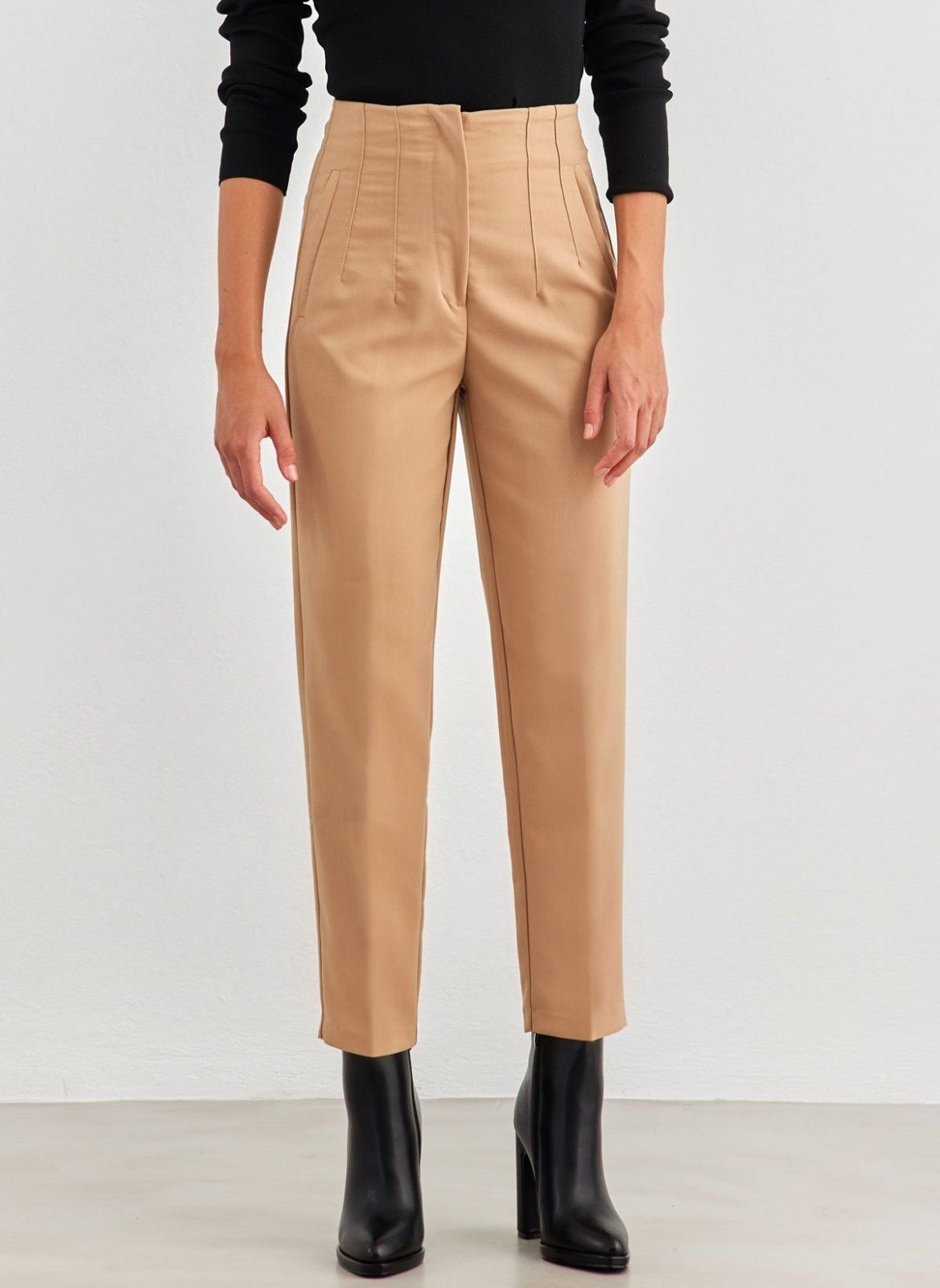 Παντελόνι chino με μικρό άνοιγμα - Κάμελ - thefashionproject.gr - The Fashion Project
