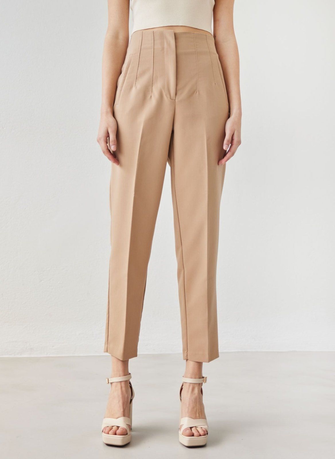 Παντελόνι chino με μικρό άνοιγμα - Κάμελ - thefashionproject.gr - The Fashion Project