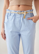 Παντελόνι chino με ζώνη - Γαλάζιο - thefashionproject.gr - The Fashion Project