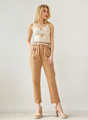 Παντελόνι chino με ζώνη - Κάμελ - thefashionproject.gr - The Fashion Project