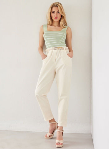Παντελόνι chino με ζώνη - Ζαχαρί - thefashionproject.gr - The Fashion Project
