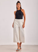 Παντελόνι culotte με ρίγες AWARE 10305147 - Μπεζ - thefashionproject.gr - AWARE by VERO MODA