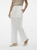 Παντελόνι κιπούρ με λάστιχο Vero Moda 10303864 - Λευκό - thefashionproject.gr - VERO MODA