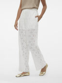 Παντελόνι κιπούρ με λάστιχο Vero Moda 10303864 - Λευκό - thefashionproject.gr - VERO MODA