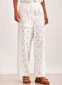 Παντελόνι κιπούρ με λάστιχο Vero Moda 10303864 - Λευκό - thefashionproject.gr - VERO MODA