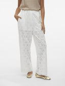 Παντελόνι κιπούρ με λάστιχο Vero Moda 10303864 - Λευκό - thefashionproject.gr - VERO MODA