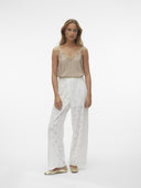 Παντελόνι κιπούρ με λάστιχο Vero Moda 10303864 - Λευκό - thefashionproject.gr - VERO MODA
