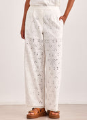 Παντελόνι κιπούρ με λάστιχο Vero Moda 10303864 - Λευκό - thefashionproject.gr - VERO MODA