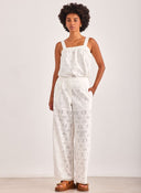 Παντελόνι κιπούρ με λάστιχο Vero Moda 10303864 - Λευκό - thefashionproject.gr - VERO MODA