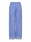 Παντελόνι με δαντέλα κιπούρ ONLY 15343184 - Γαλάζιο - thefashionproject.gr - ONLY