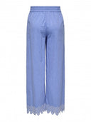 Παντελόνι με δαντέλα κιπούρ ONLY 15343184 - Γαλάζιο - thefashionproject.gr - ONLY