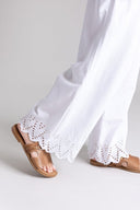 Παντελόνι με δαντέλα κιπούρ ONLY 15343184 - Λευκό - thefashionproject.gr - ONLY