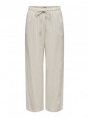 Παντελόνι με λινό ONLY 15322263 - Μπεζ - thefashionproject.gr - ONLY
