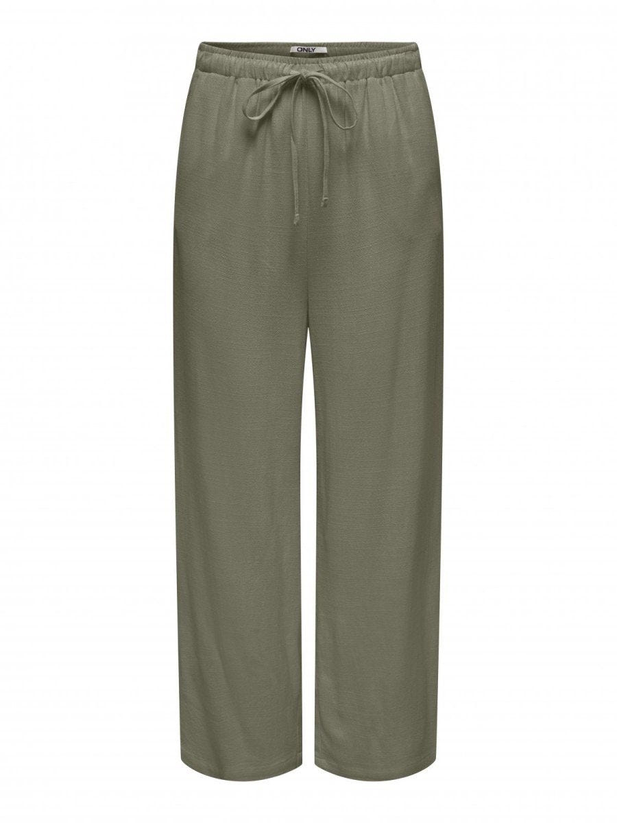 Παντελόνι με λινό ONLY 15322263 - Χακί - thefashionproject.gr - ONLY