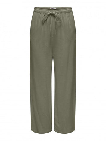 Παντελόνι με λινό ONLY 15322263 - Χακί - thefashionproject.gr - ONLY