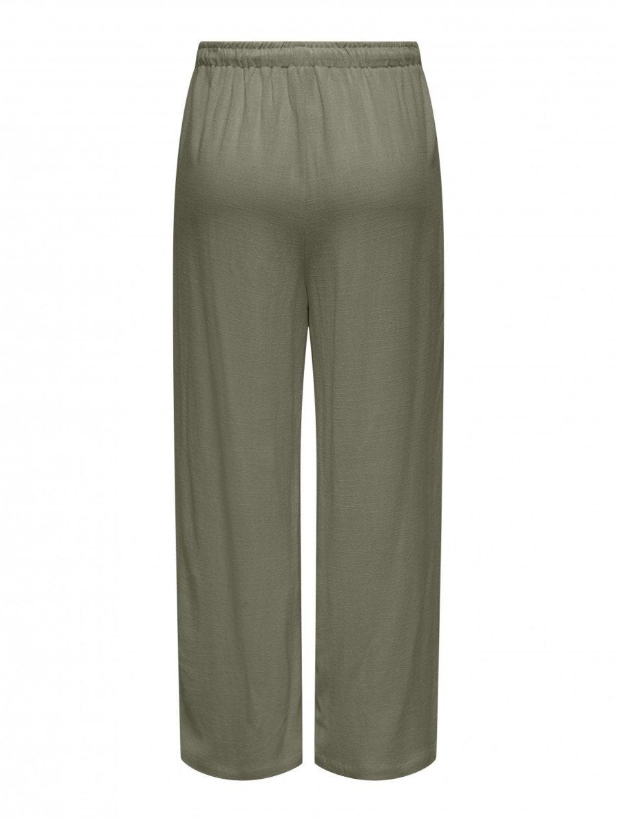 Παντελόνι με λινό ONLY 15322263 - Χακί - thefashionproject.gr - ONLY