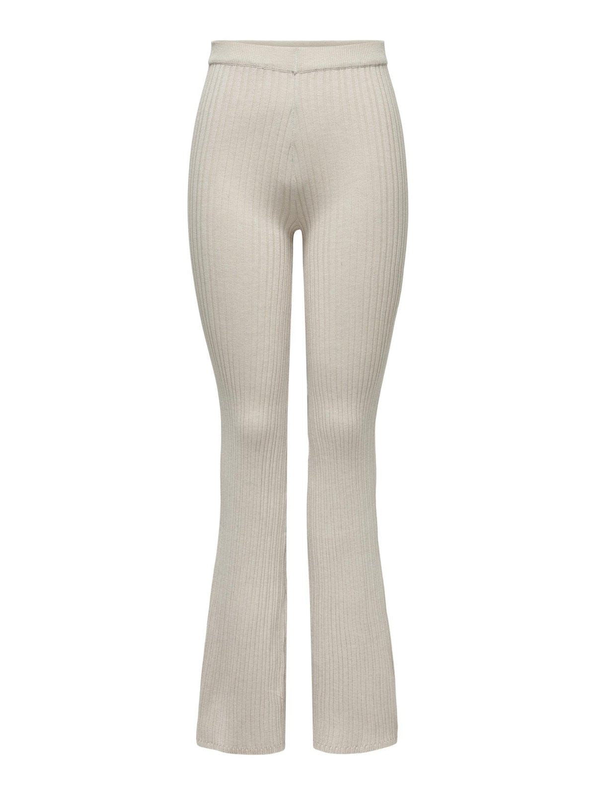 Παντελόνι πλεκτό με flare μπατζάκια ONLY 15310541 - Μπεζ - thefashionproject.gr - ONLY