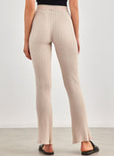 Παντελόνι πλεκτό με flare μπατζάκια ONLY 15310541 - Μπεζ - thefashionproject.gr - ONLY