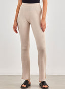Παντελόνι πλεκτό με flare μπατζάκια ONLY 15310541 - Μπεζ - thefashionproject.gr - ONLY