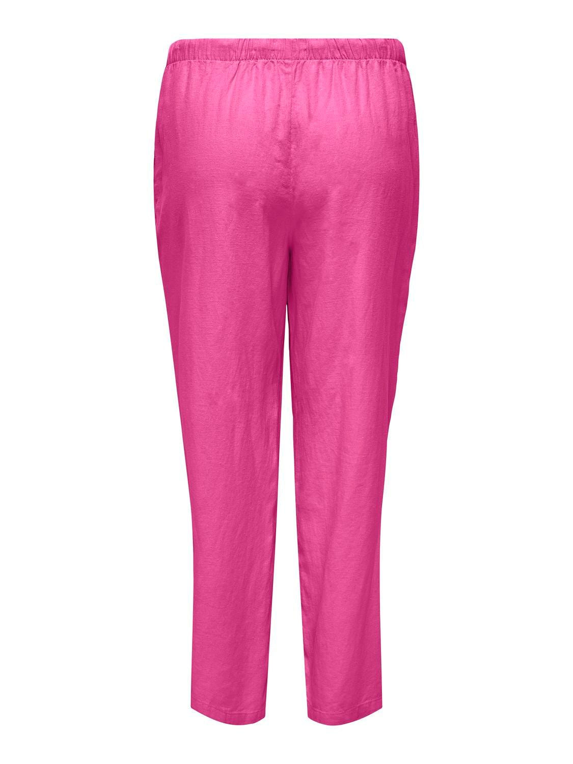 Παντελόνι plus size με λινό CARMAKOMA 15311951 - Φούξια - thefashionproject.gr - CARMAKOMA