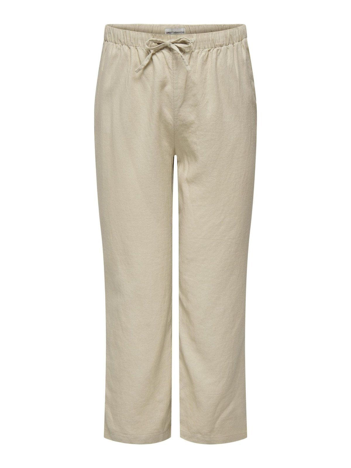 Παντελόνι plus size με λινό CARMAKOMA 15311951 - Μπεζ - thefashionproject.gr - CARMAKOMA