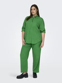 Παντελόνι plus size με λινό CARMAKOMA 15311951 - Πράσινο - thefashionproject.gr - CARMAKOMA