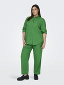 Παντελόνι plus size με λινό CARMAKOMA 15311951 - Πράσινο - thefashionproject.gr - CARMAKOMA