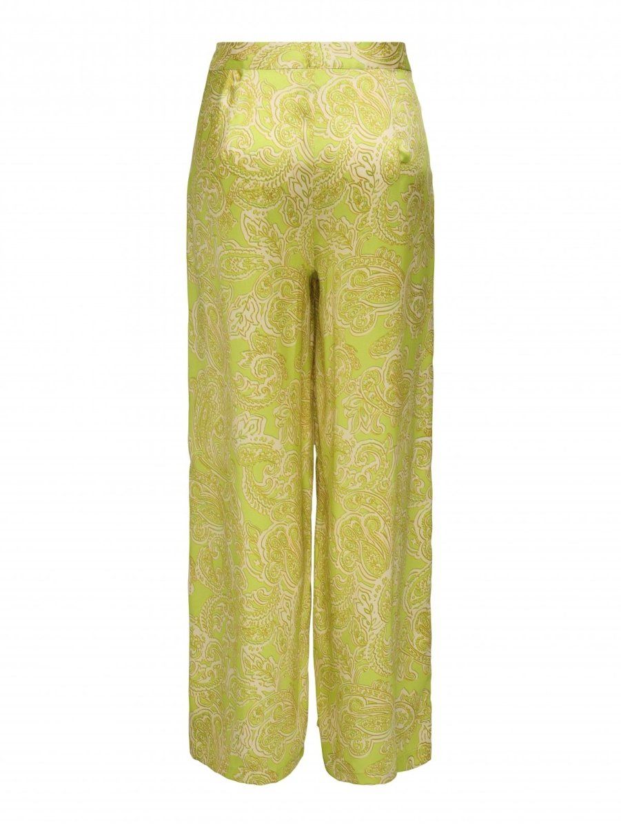Παντελόνι σατέν με λαχούρια ONLY 15339991 - Lime - thefashionproject.gr - ONLY